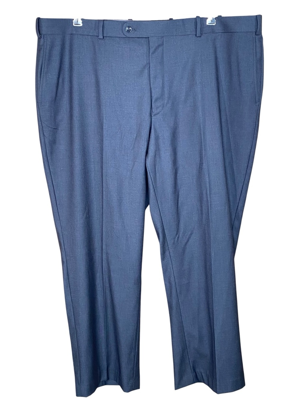 Caravelli Mens Gray Dress Pants Tailored Flat Front Professional Office 48 x 43